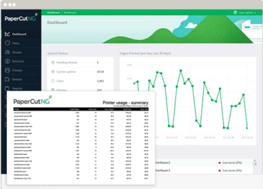 Admin Interface Reports, Papercut MF, Heartland Digital Imaging, Xerox, Agent, Dealer, Solutions Provider, Marion, Illinois, IL